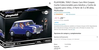 Playset Playmobil Mini Cooper 70921 (41 pcs) por 29.99€