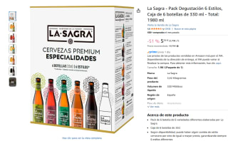 La Sagra Pack Degustación 6 Estilos, Caja de 6 botellas de 330 ml por 5,34€