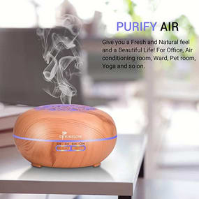 Difusor Humidificador Aceites Esenciales 550ml y 8 aceites esenciales a 31,99€