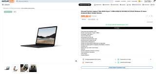 Microsoft Surface Laptop 4 Ryzen 7 4980U 8GB 512GB por solo 399€