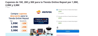 Cupones descuento para Repsol