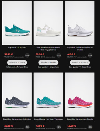 Hasta 70% + 10€ descuento en ropa y calzado Under Armour precios d elocura