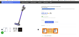 Aspiradora marca Dyson V11 Advanced niquel/azul por 429,24€