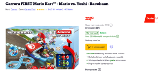 Carrera First Racebaan, 2,4m - Mario Kart voor €21,93 bij Bol