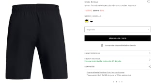 Short hombre Woven Wordmark Under Armour por 14.95€