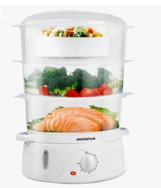 Aigostar Fitfoodie 30CFO - Vaporera Eléctrica 9L Capacidad, 800 W, Libre de BPA, Temporizador hasta 60 Minutos. 3 Recipientes Apilables por 22.12€ (Cuenta Nueva 13.27€)