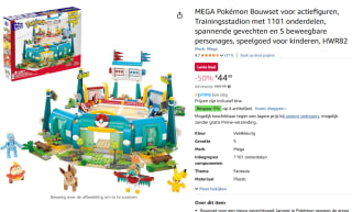 Mega Pokémon Training Stadion voor €44,99 bij Amazon