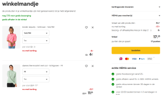 1+1 gratis op thermokleding bij de Hema