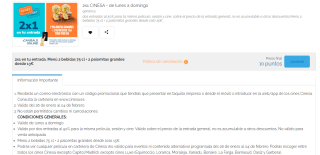 2x1 entradas CINESA de lunes a domingo