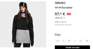 Chaqueta para esquí de mujer W1-W Boardslide SIROKO por 57.36€