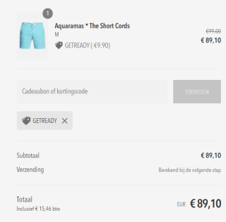 Mr Marvis kortingscode voor 10% korting op shorts