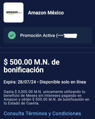 $500 de bonificación en Amazon al comprar $3,000 a MSI con AMEX