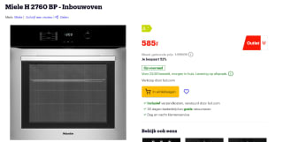 Miele H 2760 BP Inbouwoven voor €585 bij Bol.com