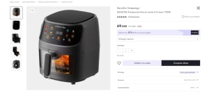 Freidora de Aire 5,5L - sin PFOA/BPA marca Davaitec por 54€