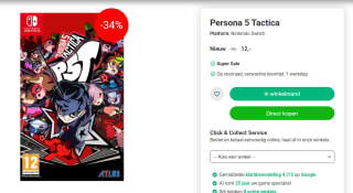 Persona 5 Tactica Switch voor €12 bij Nedgame