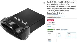SanDisk 64GB Ultra Fit USB voor €6,48 via Amazon