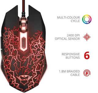 Ratón Gaming Trust GXT 105 por 11,83€