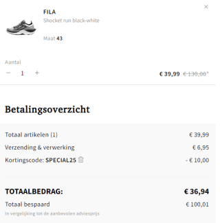 Fila SHOCKET RUN - Trainingsschoen voor €29,99 dmv code bij Otrium