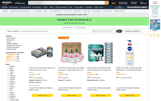 Compra 3 paga 2 en productos seleccionados Amazon (Salud/Alimentación)