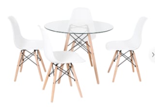 Juego de comedor Attimo Aste con 4 sillas por $99.990
