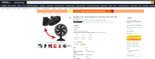 Ventilador de Mesa e Parede da Arno, modelo Turbo Force - R$ 187,18