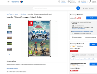 Leyendas Pokémon: Arceus para Nintendo Switch a solo 34,99€
