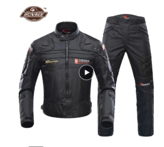 DUHAN, Chaqueta de Motocross a prueba de viento + Pantalones de motocicleta para hombre