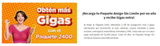 Paquete Amigo de Telcel Anual por $2,400: 6GB Mensuales por 1 Año
