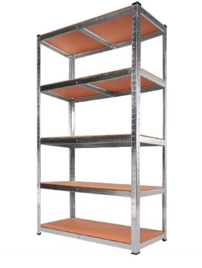 T-LoVendo Estantería Metálica Almacenaje Acero Galvanizado + 5 Baldas MDF por 19,49€