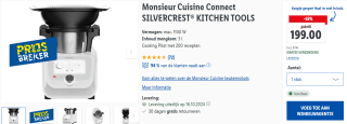 Monsieur Cuisine Connect Silvercrest Kitchen Tools voor €199 bij Lidl