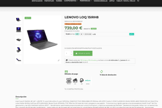 Lenovo LOQ 15IRH8 i5-12450H 16GB 512GB RTX4060 15,6"FHD FreeDOS por solo 739€
