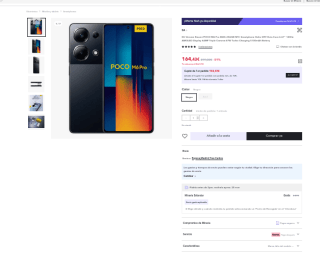 Xiaomi POCO M6 Pro 8GB 256GB por 164,43€ (Nuevos usuarios 154,43€)