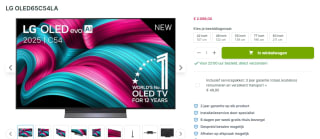 LG OLED 4K 65C54LA (2025) voor €2.098 bij Plasmavisie