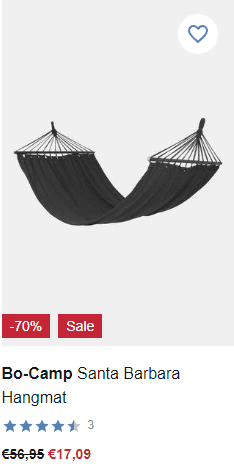 Tot 70% korting op hangmatten (o.a. Grand Trunk & Bo-Camp) bij Bever