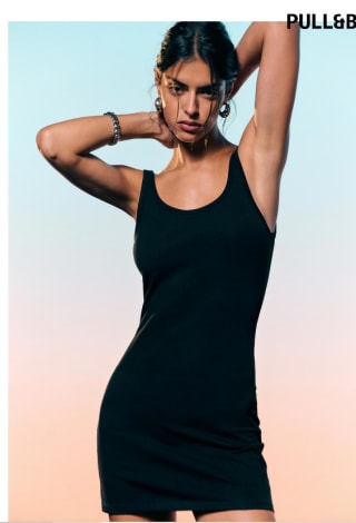 Vestido corto ajustado tirantes 3 colores a elegir por 5,99€