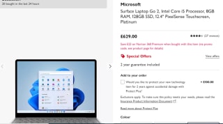 Microsoft Surface Laptop Go 2 for £629 at John Lewis & Partners
