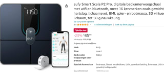 eufy Smart badkamerweegschaal P2 Pro voor €45,99 bij Amazon