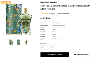 Jean Paul Gaultier Le Beau Paradise Garden $1,875 | Magna Perfumes