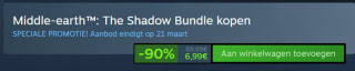 Middle-earth™: The Shadow Bundle voor €6,99 bij Steam