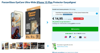 PanzerGlass EyeCare Ultra-Wide iPhone 15 Plus voor €14,95 bij GSM punt