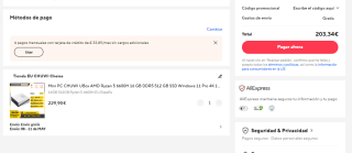 Mini PC CHUWI UBox AMD Ryzen 5 6600H 16 GB DDR5 512 GB SSD Windows 11 Pro 4K 144 Hz Decoración WiFi 6 por 168,03€