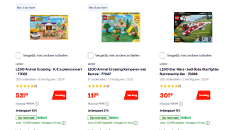 Tot 20% korting op meer dan 70 Lego sets bij Kruidvat
