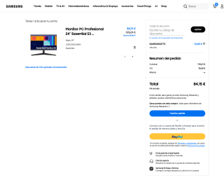 Monitor PC Profesional 24” Essential S3 S33GC Full HD 100Hz por 84,15€