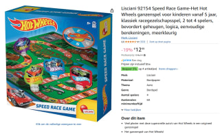 Hot Wheels Speed Race Game bordspel voor €12,99 met Amazon Prime