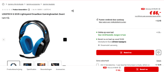 Logitech G535 LIGHTSPEED Wireless Gaming Headsetvoor €66 bij de MediaMarkt