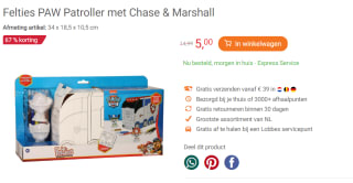 Felties PAW Patroller met Chase & Marshall voor €5 bij Lobbes