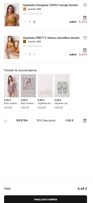 Hasta 70% + 15% EXTRA descuento Women Secret. Precios de locura en descripción