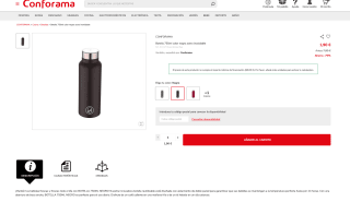 Termo de acero inoxidable 750ml Conforama por solo 1,90€