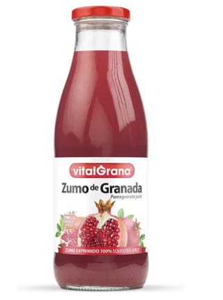 Zumo de Granada Natural 100% 24 botellas 750ml por 35,08€
