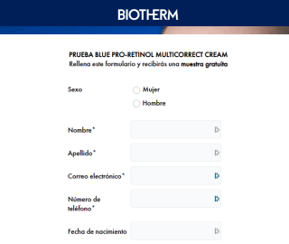 Muestra gratis Biotherm Blue Pro Retinol Multicorrect Cream